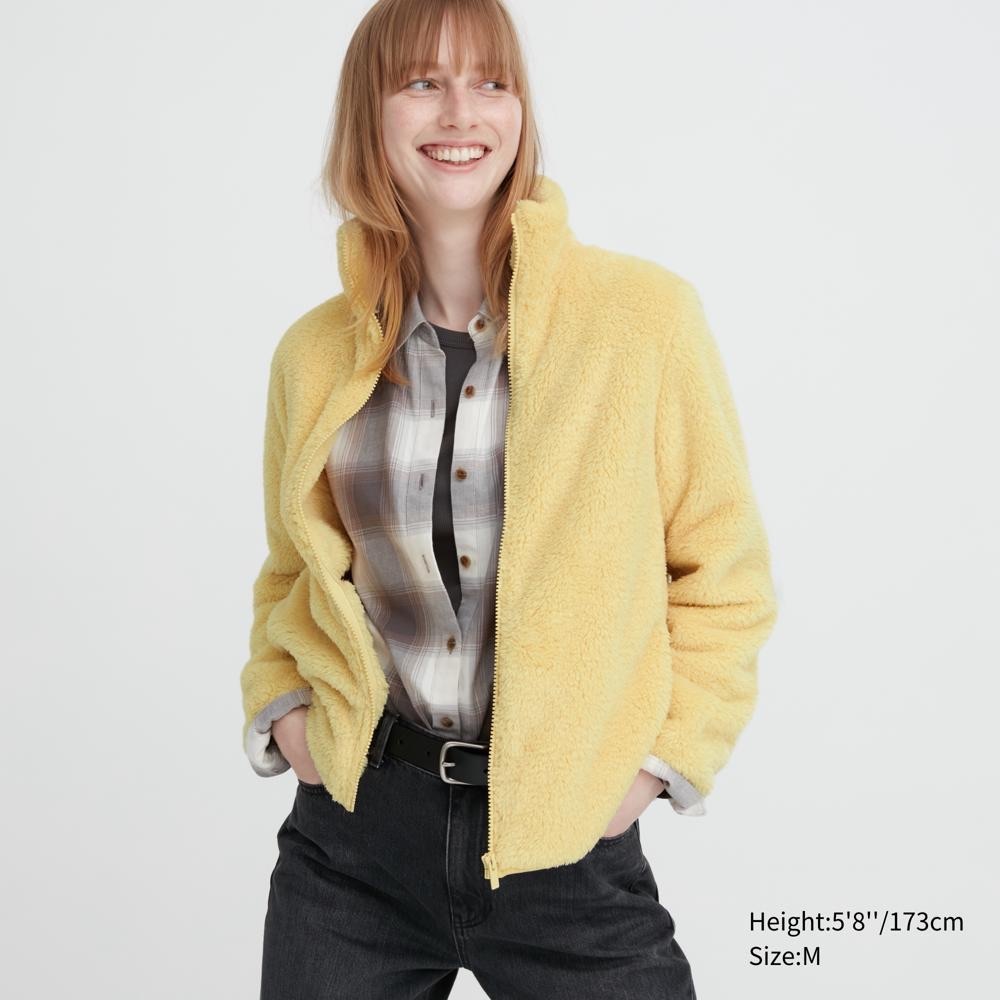 NWT Uniqlo Yellow Fleece Jacket - Size L